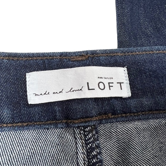 Loft Dark Wash Modern High Waist Skinny Ankle Jeans Size 27 - Picture 5 of 9